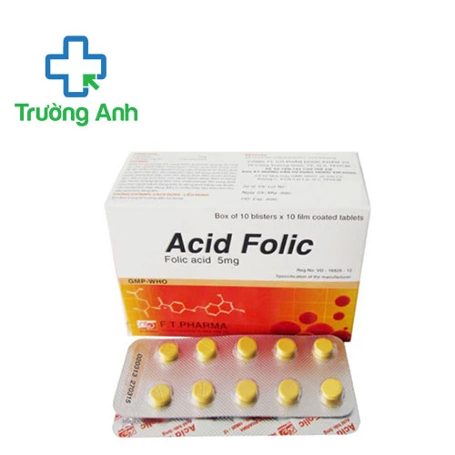 Acid Folic 5mg F.T.Pharma - Thuốc điều trị và phòng thiếu acid folic hiệu quả