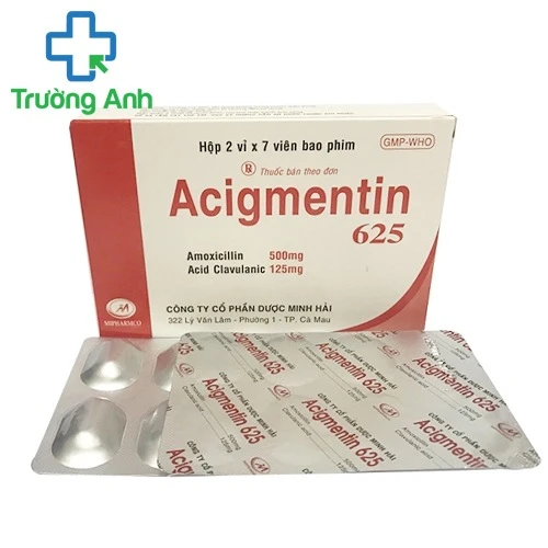 Acigmentin 625mg - Thuốc điều trị nhiễm trùng, nhiễm khuẩn hiệu quả