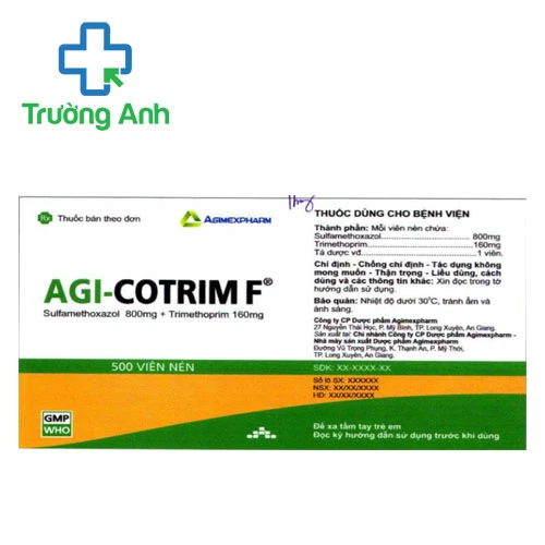 Agi-cotrim F (chai 500 viên) -  Thuốc điều trị nhiễm khuẩn hiệu quả Agimexpharm