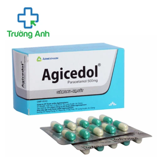 Agicedol 500mg - Thuốc hạ sốt, giảm đau từ nhẹ đến vừa của Agimexpharm