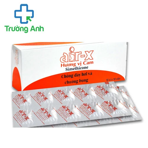 Air-X 80mg R.X.Manufacturing (hương cam) - Thuốc điều trị đầy bụng hiệu quả