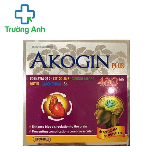 Akogin Plus 480mg Trường Thọ - Hỗ trợ tăng cường tuần hoàn não