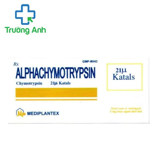 Alphachymotrypsin 4200IU Mediplantex - Thuốc điều trị phù nề hiệu quả
