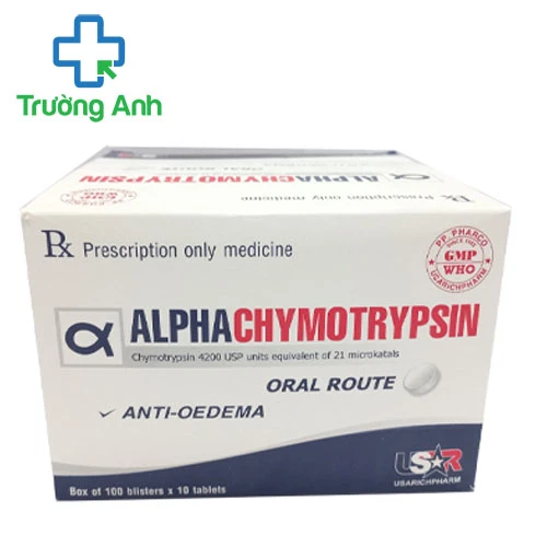 Alphachymotrypsin 4200IU Usarichpharm (1000 viên) - Thuốc điều trị phù nề