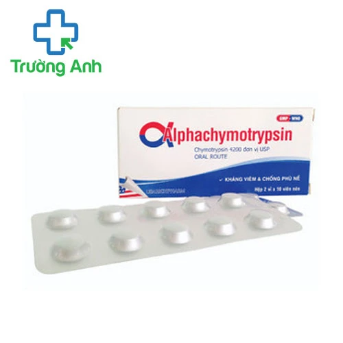 Alphachymotrypsin 4200IU Usarichpharm (50 viên) - Thuốc điều trị phù nề hiệu quả
