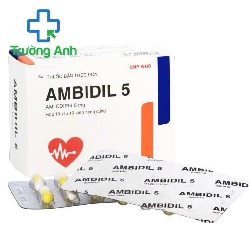Ambidil 5 - Thuôc điều trị tăng huyết áp, đau thắt ngực hiệu quả của Bidiphar