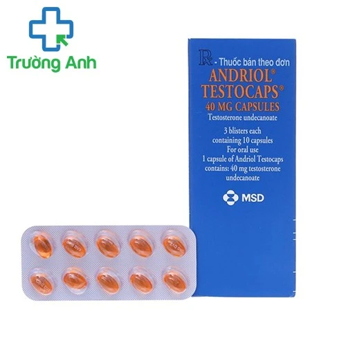 Andriol Testocaps 40mg - thuốc bổ sung testosterone ở nam giới
