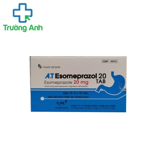 A.T Esomeprazol 20mg (viên) - Thuốc điều trị viêm dạ dày, thực quản hiệu quả