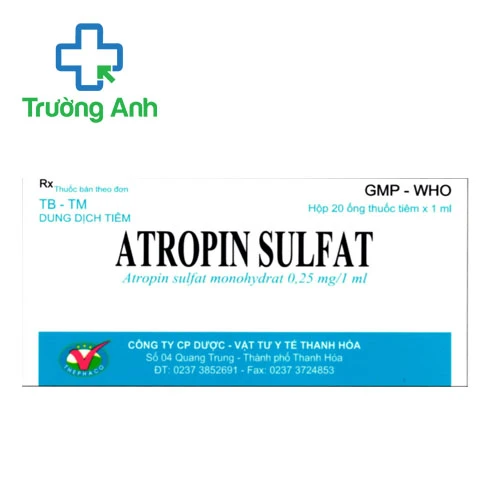 Atropin sulfat Thephaco - Thuốc điều trị loét dạ dày tá tràng hiệu quả