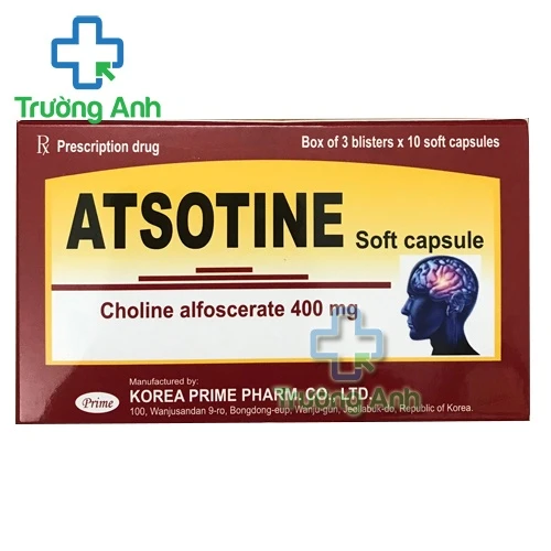 Atsotine Soft Capsule 400mg - Thuốc điều trị đột quỵ, chấn thương sọ não hiệu quả