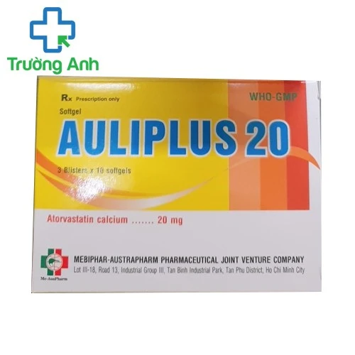 Auliplus 20 - Thuốc làm giảm cholesterol máu hiệu quả