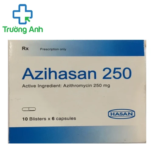 Azihasan 250 - Thuốc điều trị nhiễm khuẩn hiệu quả của Dermapharm