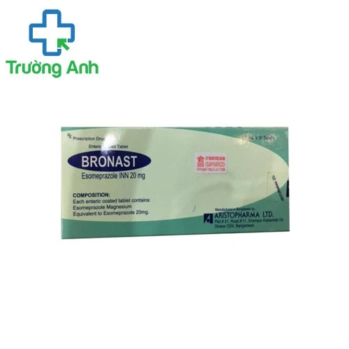 Bronast 20mg - Thuốc điều trị viêm dạ dày, thực quản hiệu quả của Aristopharma