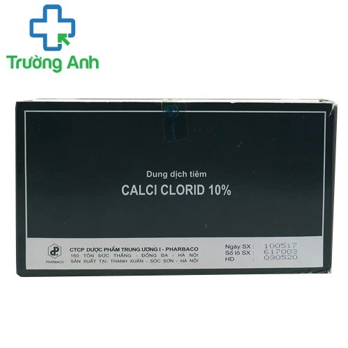 Calci clorid 10% Pharbaco - Điều trị tăng kali huyết cấp tính hiệu quả