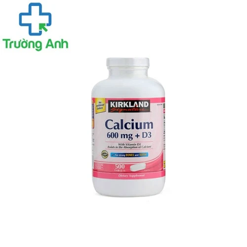 Calcium 600mg with Vitamin D3 Kirkland 500 viên - Giúp xương chắc khỏe hiệu quả