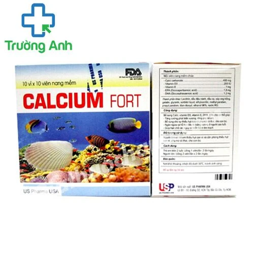 Calcium Fort USP (vỉ) - Giúp bổ sung canxi, vitamin, DHA, EPA hiệu quả