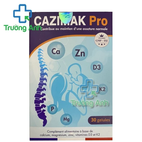 Cazimak Pro Lustrel - Hỗ trợ bổ sung canxi, vitamin D3 và K2 hiệu quả 