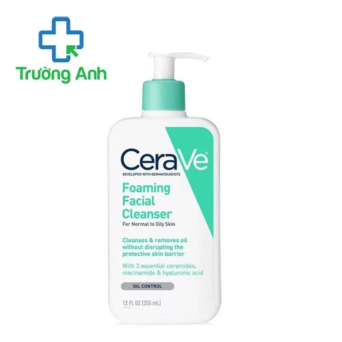 Sữa rửa mặt CeraVe Foaming Cleanser cho da dầu hiệu quả