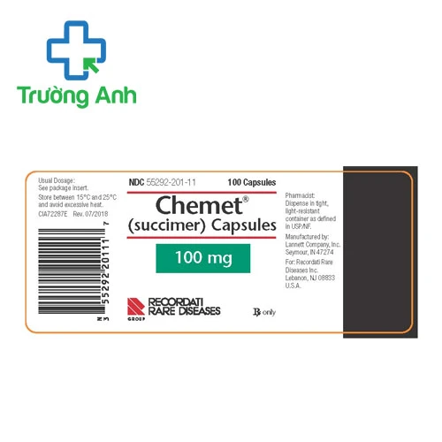 patrulare Tratament amprentă digitală  Chemet (Succimer) capsules – Thuốc điều trị ngộ độc chì hiệu quả của Mỹ