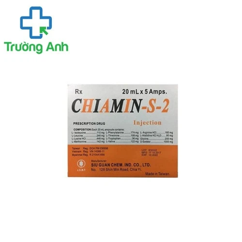 Chiamin-S-2 20ml - Thuốc điều trị các chấn thương nặng hiệu quả của Đài Loan