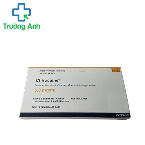Chirocaine 5mg/ml - Thuốc gây tê Levobupivacaine HCL hiệu quả 