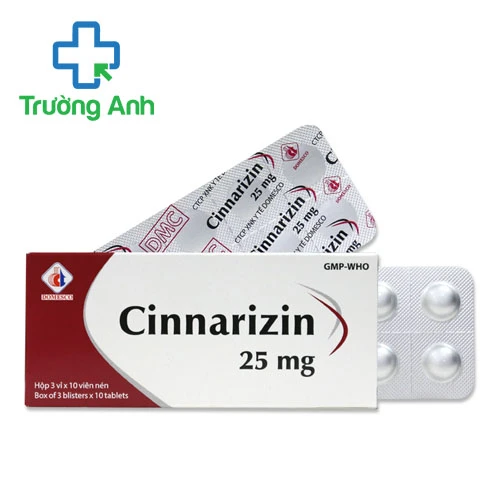 Cinnarizin 25mg Domesco - Thuốc điều trị chóng mặt hiệu quả
