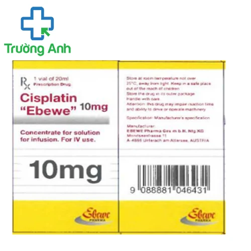 Cisplatin "Ebewe" 10mg/20ml - Thuốc điều trị ung thư hiệu quả của Austria