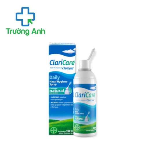 Claricare Daily Nasal Hygiene Spray 100ml - Xịt mũi giúp vệ sinh mũi hiệu quả