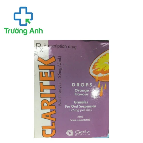 Claritek drop 125mg/5ml Getz Pharma - Thuốc điều trị nhiễm khuẩn hiệu quả