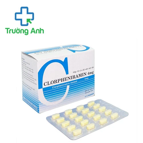 Clorpheniramin 4mg F.T.Pharma (200 viên) - Thuốc làm giảm triệu chứng viêm mũi dị ứng