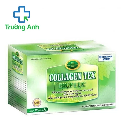 Collagen Tex Diệp lục HD Pharma (gói) - Hỗ trợ bổ sung Collagen hiệu quả