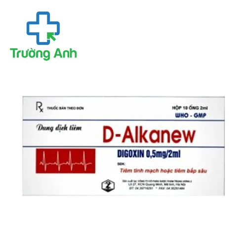 D-Alkanew 0,5mg/2ml Dopharma - Thuốc điều trị suy tim hiệu quả