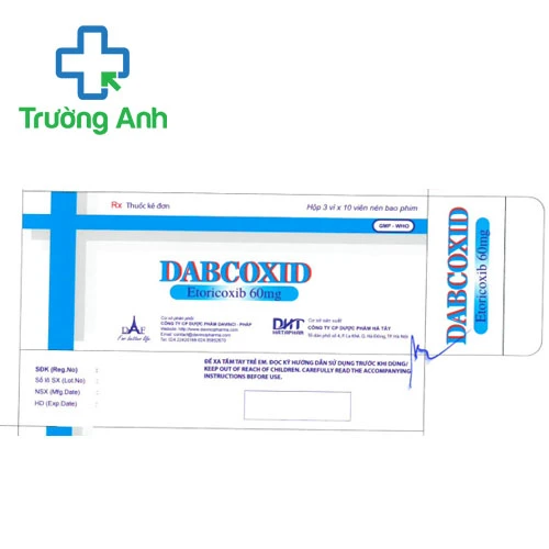 Dabcoxid 60mg - Thuốc điều trị giảm đau chống viêm xương khớp hiệu quả