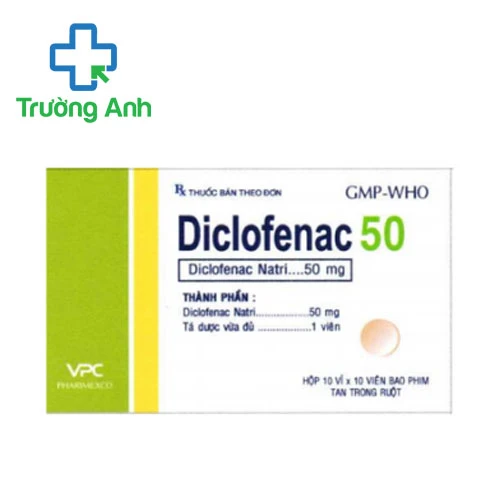 Diclofenac 50 Cửu Long - Thuốc chống viêm xương khớp hiệu quả