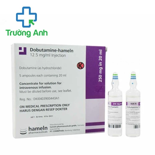 Dobutamine-hameln 12,5mg/ml - Thuốc điều trị nhồi máu cơ tim hiệu quả của Đức
