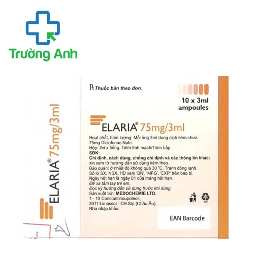 Elaria 75mg/3ml Medochemie - Thuốc điều trị các cơn đau hiệu quả