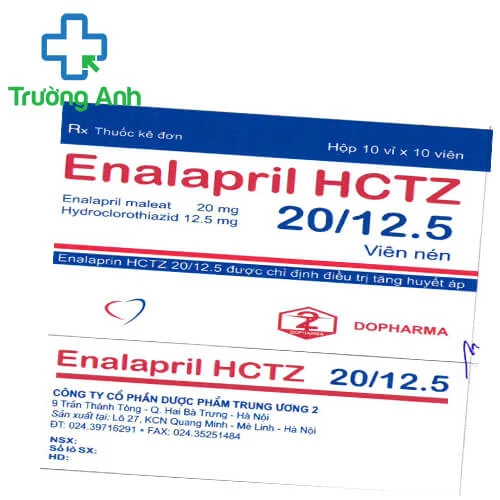 Enalapril HCTZ 20/12.5 - Thuốc điều trị tăng huyết áp hiệu quả của Dopharma