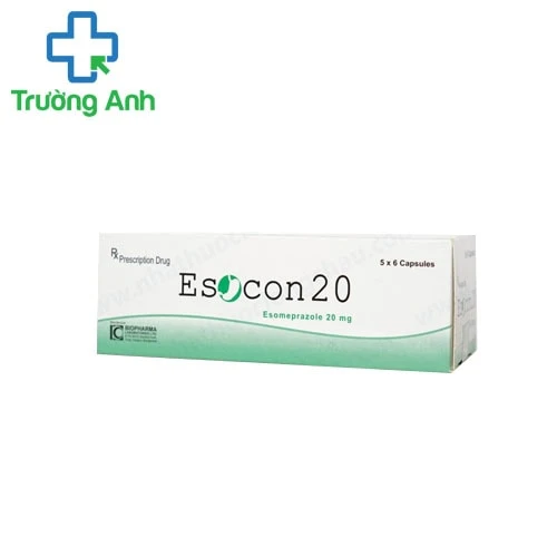 Esocon 20mg - Thuốc điều trị viêm loét dạ dày, tá tràng hiệu quả của Biopharma