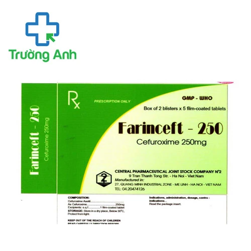 Farinceft-250 - Thuốc điều trị nhiễm khuẩn hiệu quả