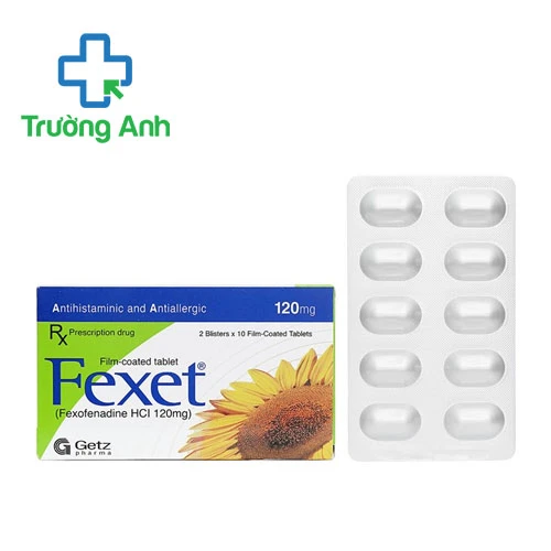 Fexet 120mg Getz Pharma - Thuốc điều trị viêm mũi dị ứng hiệu quả
