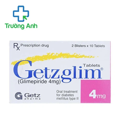 Getzglim 4mg Getz Pharma - Thuốc điều trị đái tháo đường loại 2 hiệu quả