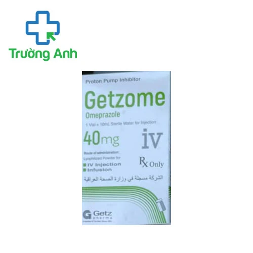 Getzome 40mg Getz Pharma (bột tiêm) - Thuốc điều trị loét dạ dày tá tràng hiệu quả