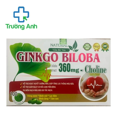 Ginkgo Biloba 360mg Choline - Hỗ trợ hoạt huyết, lưu thông máu