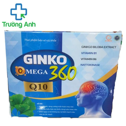 Ginko omega 360 Q10 (xanh) - Hỗ trợ tăng cường tuần hoàn máu não hiệu quả