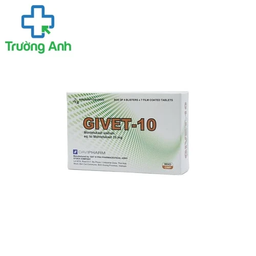 Givet-10 - Thuốc phòng và điều trị viêm phế quản của Davipharm