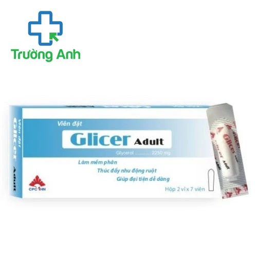 Glicer Adult - Viên đặt giúp làm mềm phân hiệu quả của CPC1