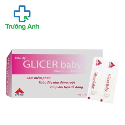 Glicer Baby - Viên đặt giúp nhuận tràng hiệu quả của CPC1
