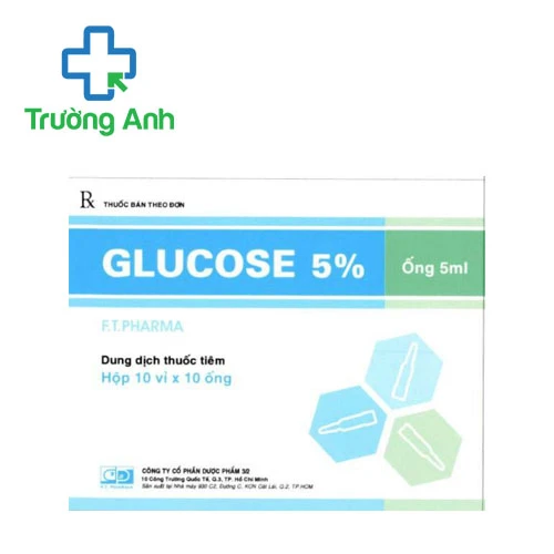 Glucose 5% F.T.Pharma - Giúp giải độc lợi niệu hiệu quả