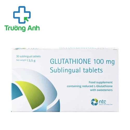 Glutathione 100mg Sublingual Tablets - Viên ngậm trắng da hiệu quả
