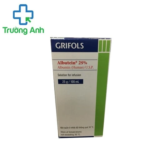 Grifols Albutein 25% 100ml - Thuốc điều trị sốc giảm thể tích hiệu quả